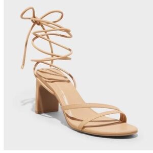 Women's Marcia Lace up Heels with Memory Foam Insole - A New Day™